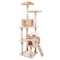 Pet Adobe Pet Adobe Cat Tree House, Multi-Level, Scratching Posts, Condos, Perches & Toys, 66-"Tall, Beige 367508WFD - alternate 1